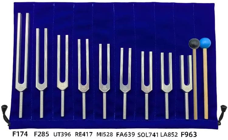 音叉9本セット 音叉セラピー マレット付
