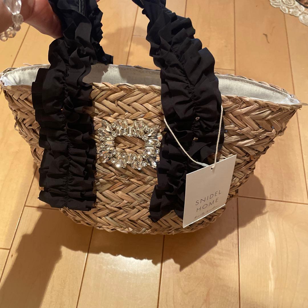 SNIDEL  ラッフルハンドルかごバッグ