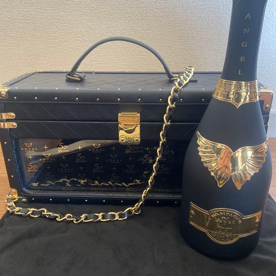 エンジェル シャンパン5th 5周年ケース　空き瓶　5周年限定クロス　リボン付き