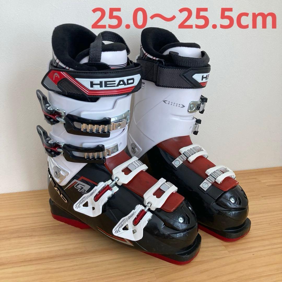 ヘッド　スキー靴　25.0-25.5cm ブーツ 男性用 黒/白/赤
