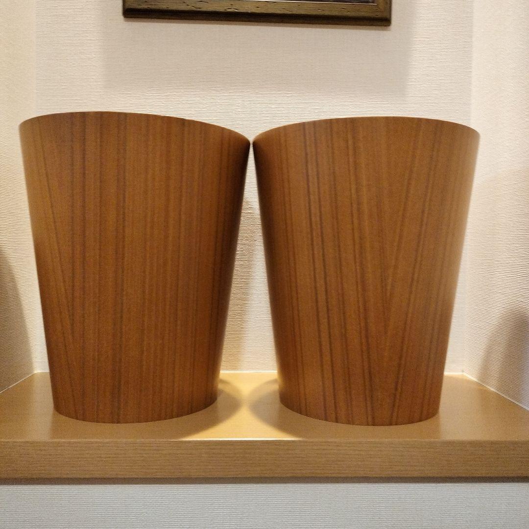 n　SAITO WOOD 木製ごみ箱 木目調　2個セット