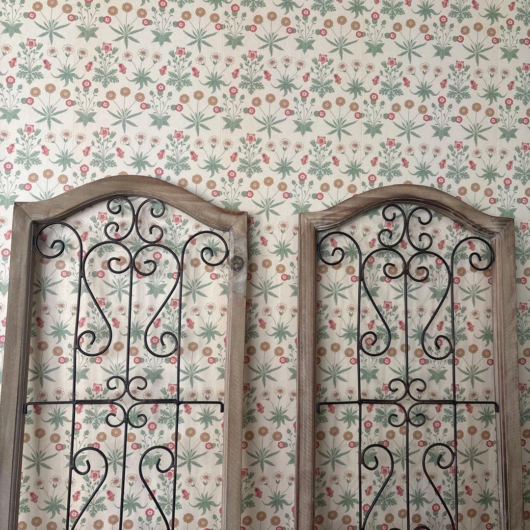 【２枚セット】salut! サリュッ！ワイヤーウッドドアオブジェ