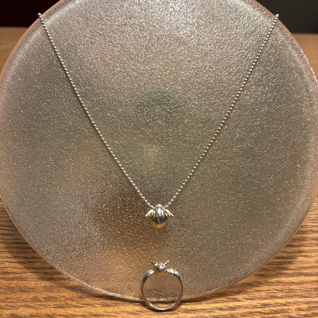 「天使の卵」ネックレス&リングのセット