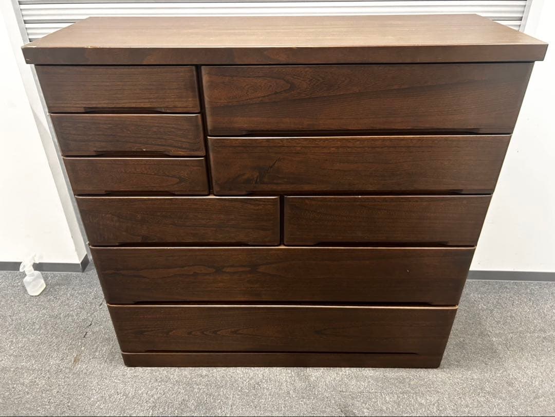 ニトリ　天然木ハイチェスト　モーリー　幅120 衣類収納箪笥　キャビネット