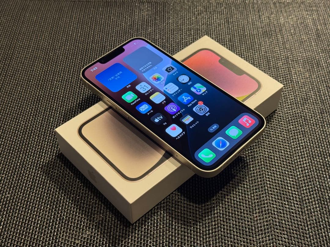 iPhone 14 128GB スターライト SIM フリー 100%バッテリー