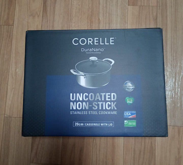 コレール CORELLE 両手鍋 キャセロール20cm ガラスふた付