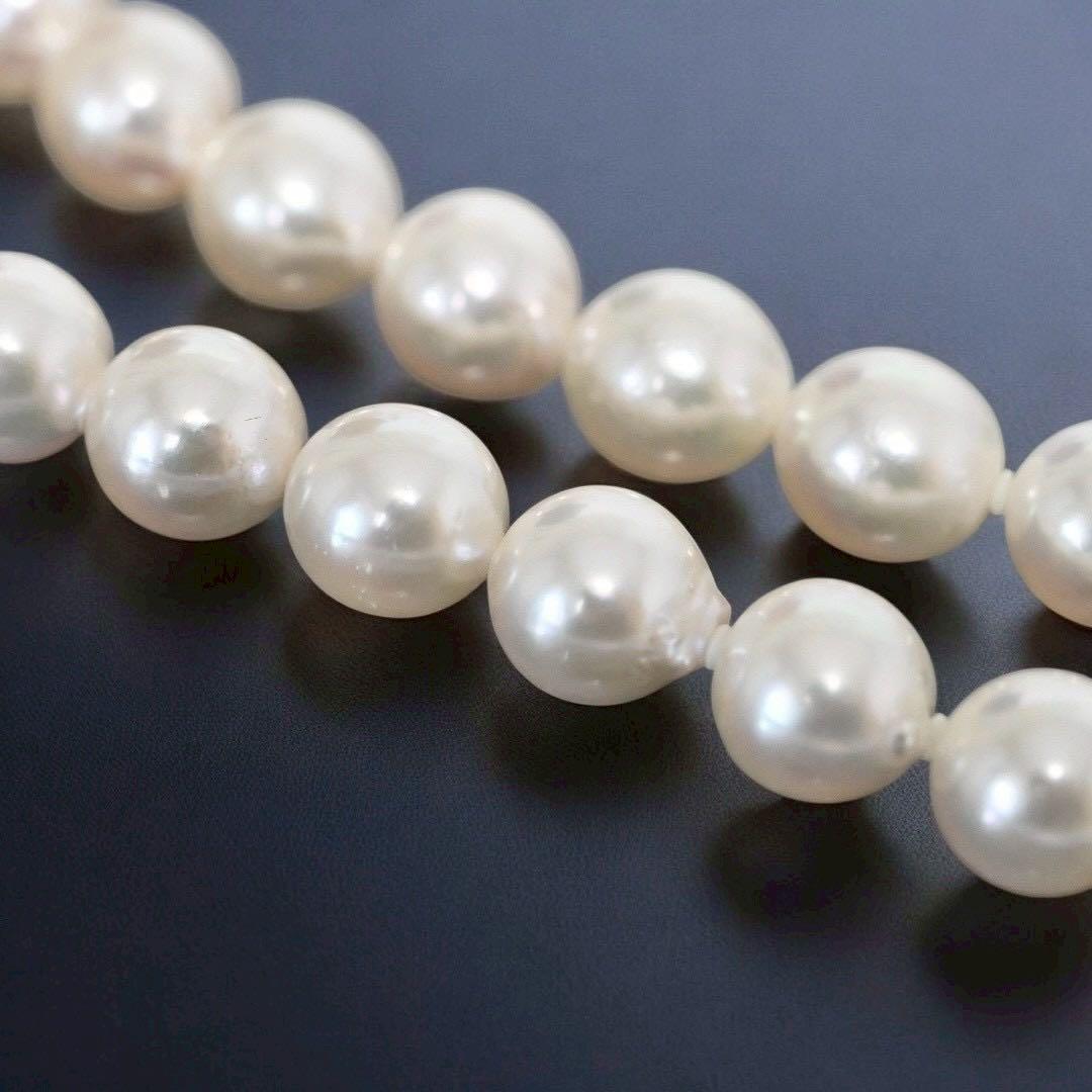 【最高峰】アコヤ　パール　大珠　ネックレス　本真珠　9ミリ　鑑別書