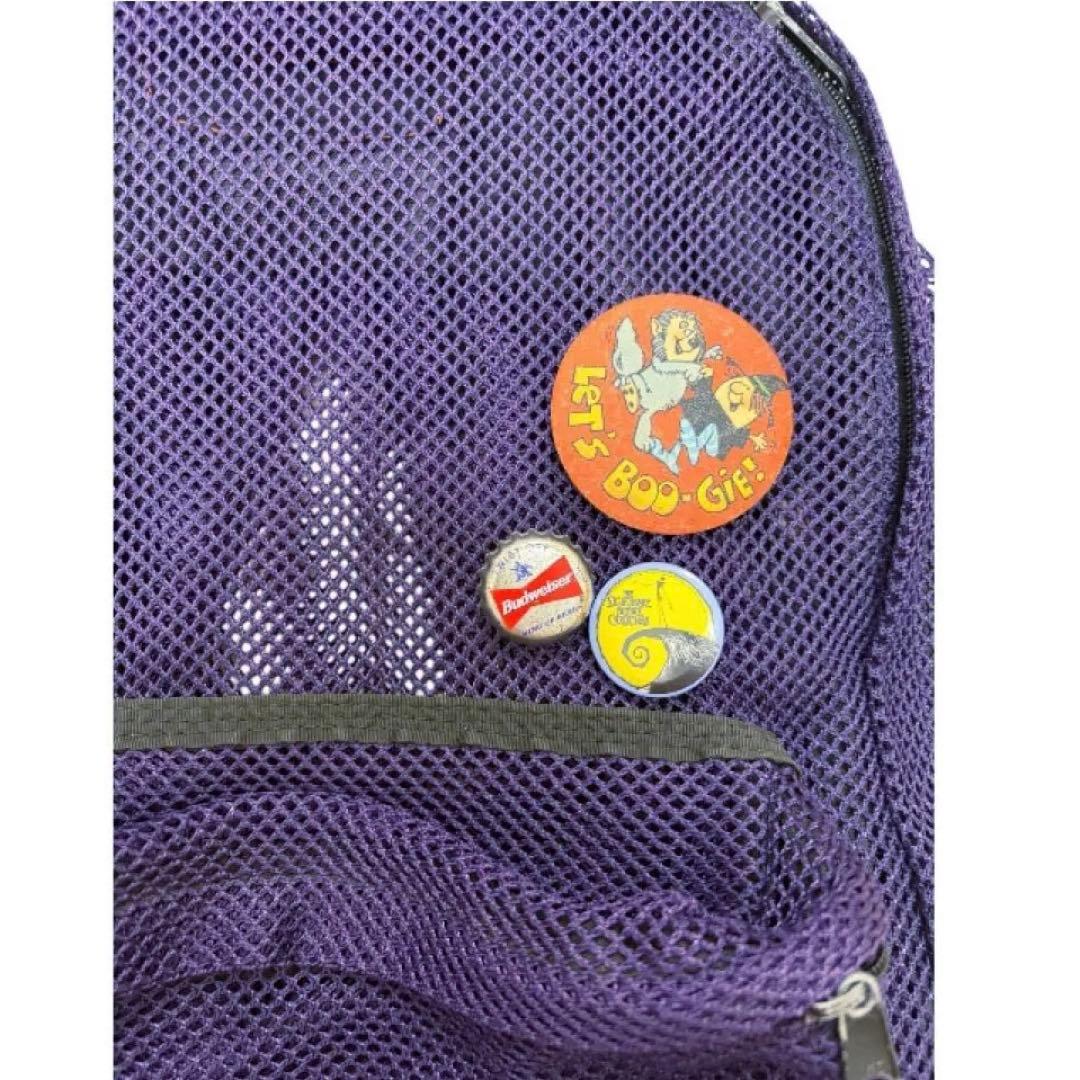 80s EASTPAK usa製 メッシュ　紫　リュック　バックパック　90s