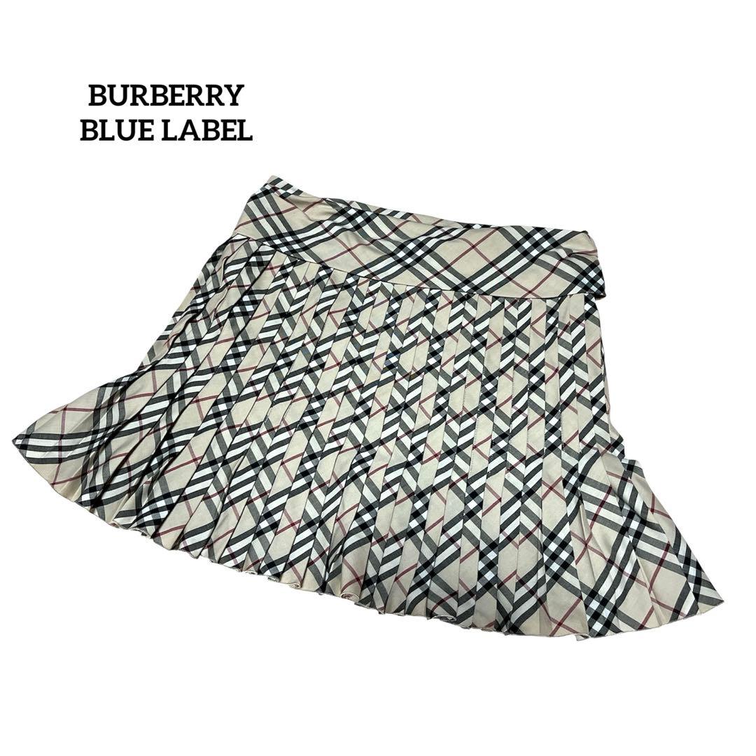 nminin【美品】BURBERRY BLUELABELプリーツスカート