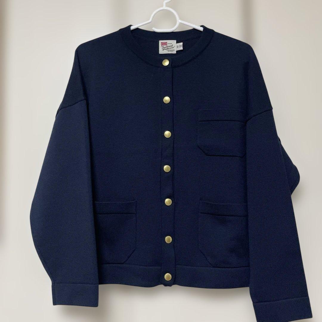〈美品〉トラディショナルウェザーウェア　アークリーニット　ネイビー　XS