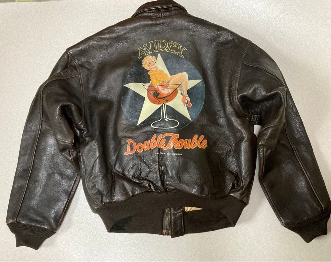 AVIREX A-2 ピンナップガール レザー フライトジャケット S
