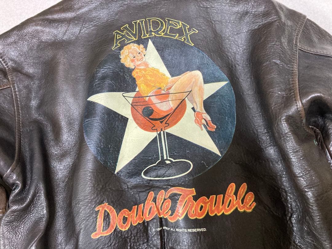 AVIREX A-2 ピンナップガール レザー フライトジャケット S