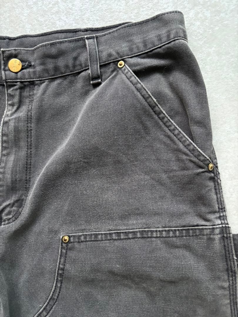 ヒ*ロ様 90s carhartt カーハート ダブルニー　ブラックW36×30