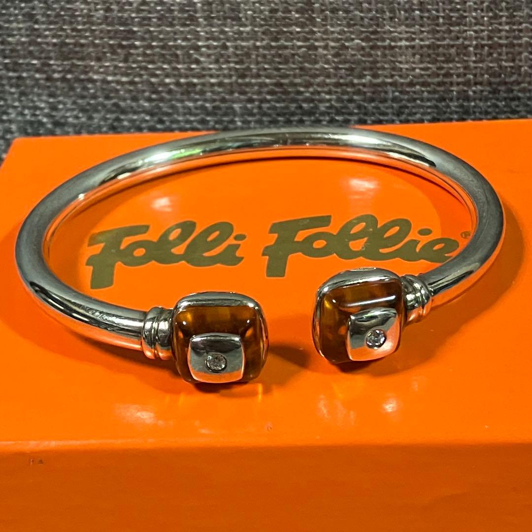 良品◎レア!! フォリフォリ シルバー925 バングル アンバーカラー