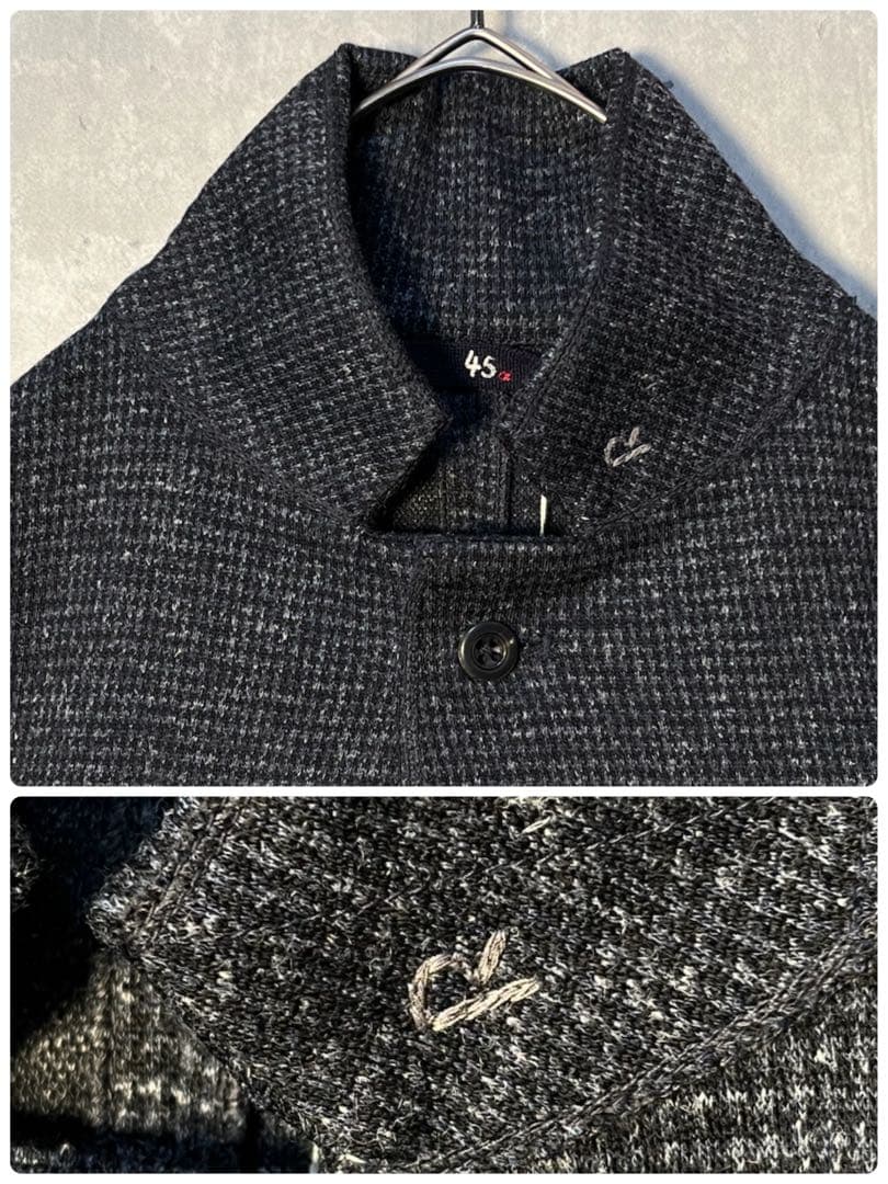 タグ付未使用品☆45R インディゴ染 ウールリネンジャージ ジャケット サイズ3