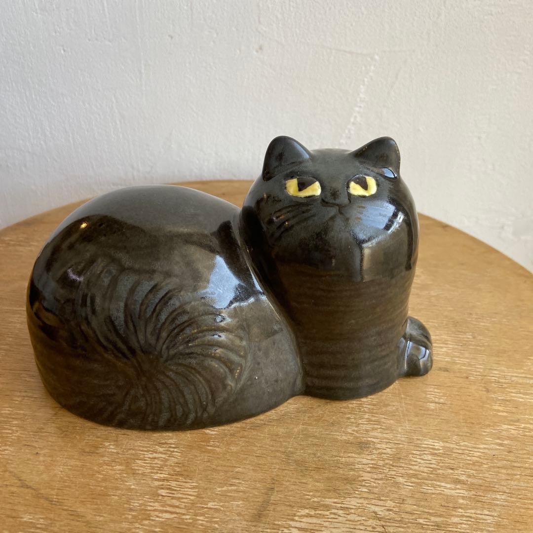 リサラーソン　じゃまをする猫　マイ　maj ツヤありブラック　scope