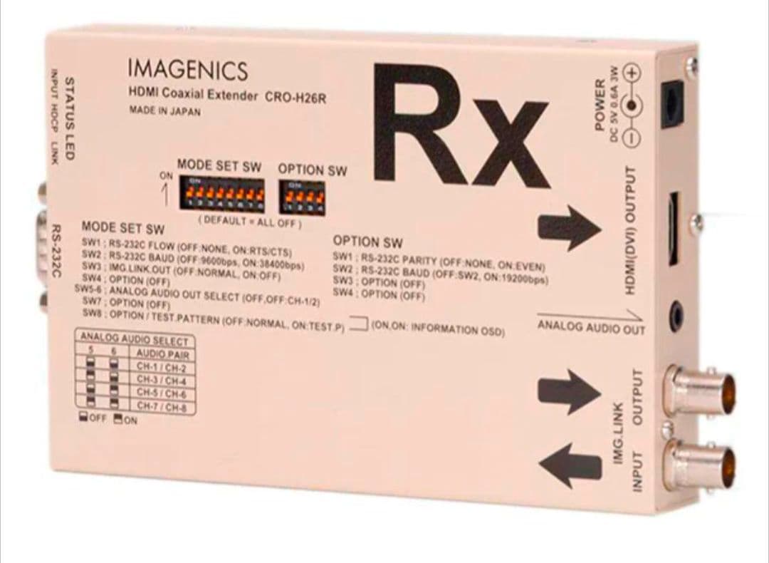 イメージニクスCRO-H26R HDMI映像音声同軸延長受信器