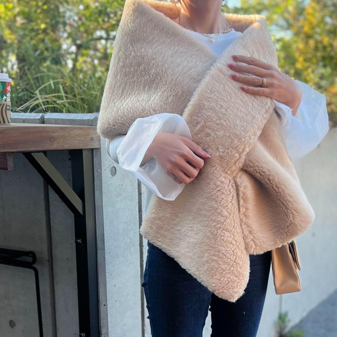 新品未使用 ベアストール アルパカ素材 テディストール MaxMaraお好きな方