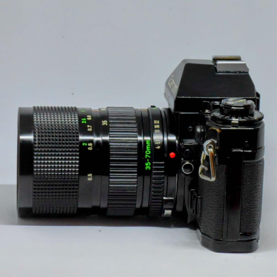 【AE動作確認済】キヤノンA-1、35-70mmズーム、135mm望遠、電池付き