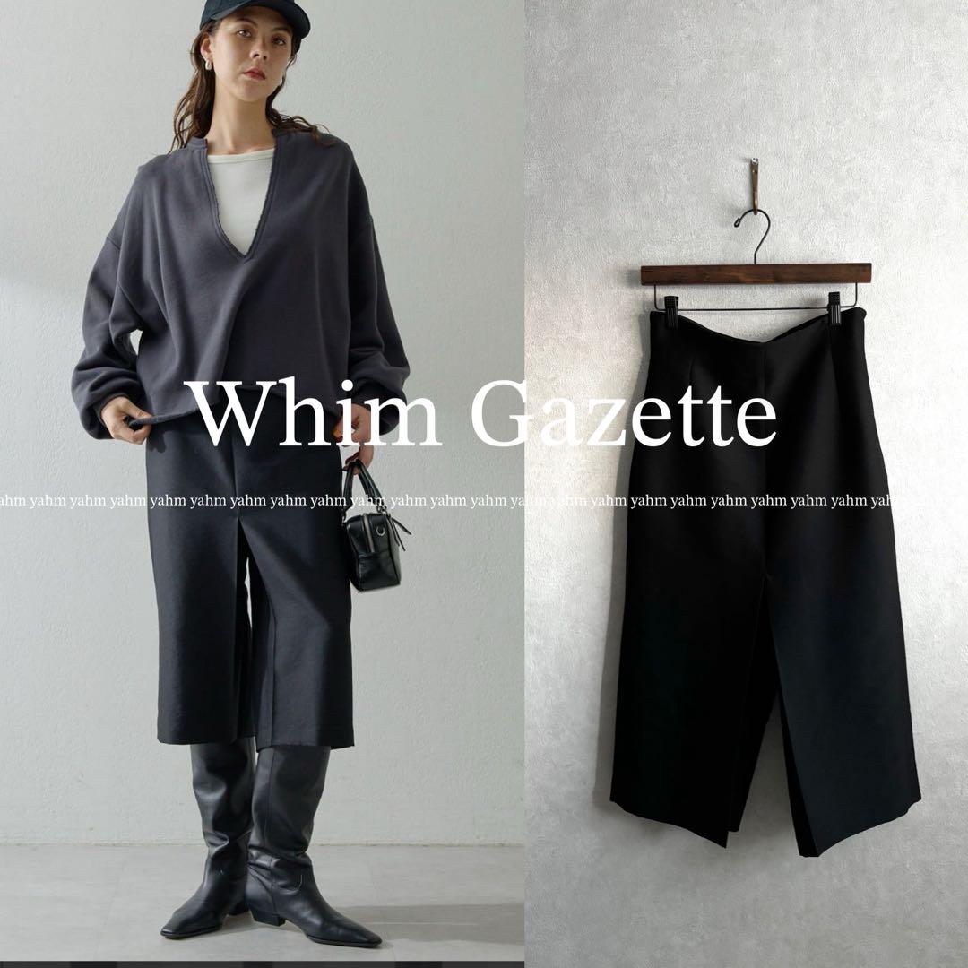 2025今季完売定価3.3万★ウィムガゼット ハーフパンツ　36 黒ハイウエスト