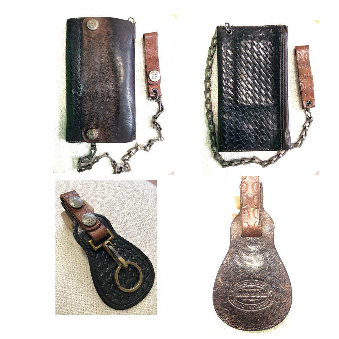 DOUBLERL RRL レザーウォレットチェーン　キーホルダー　ジョニーデップ