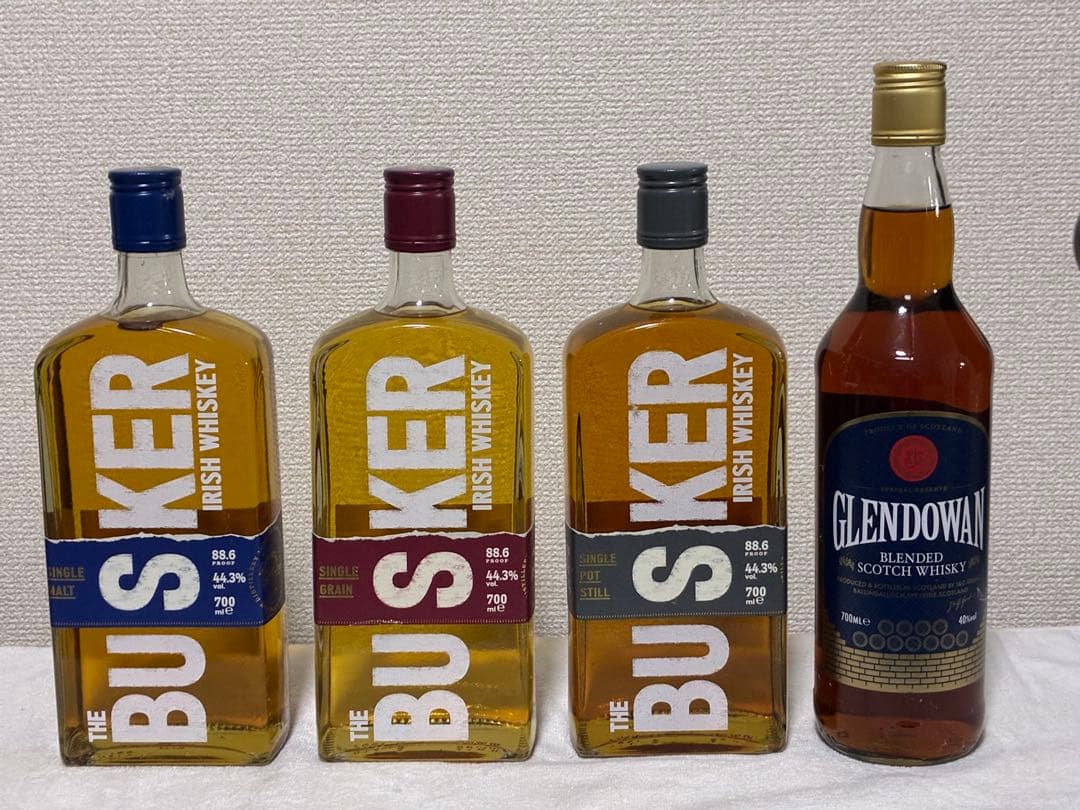 BUSKER旧ボトル3本+グレンドーワン1本