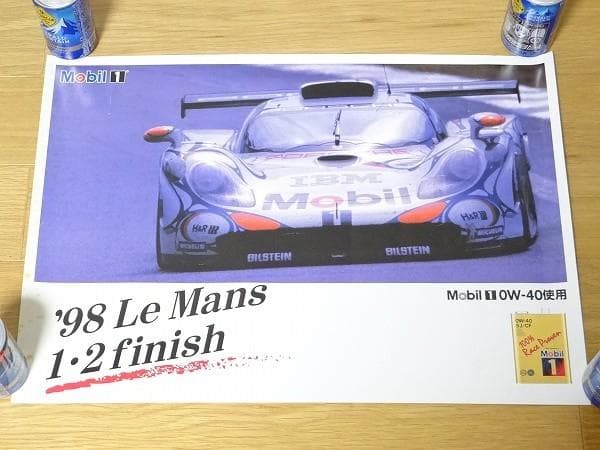 新品 90年代 ル・マン ポルシェ 911 GT1 モービル石油 ポスター 旧車