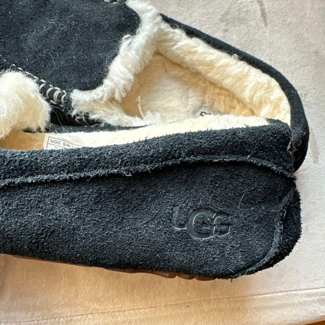 UGG アンスレー ブラック モカシン 5 24cm
