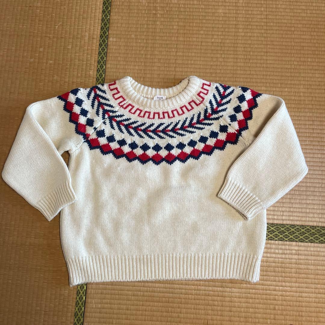 CELINE 21AWオーバーサイズ シェットランドニット　サイズL