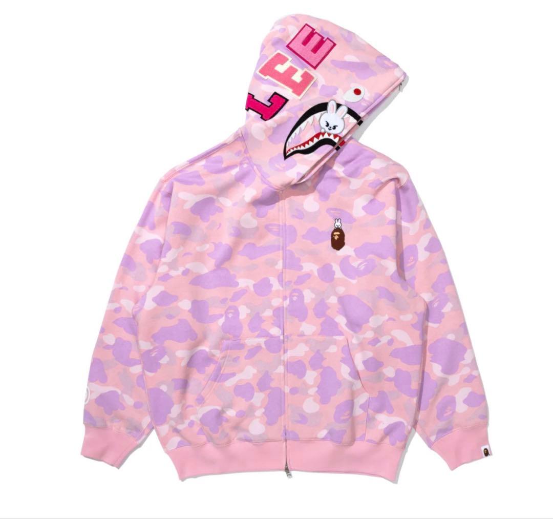 トップス straykids bape SHARK FULL ZIP HOODIE M