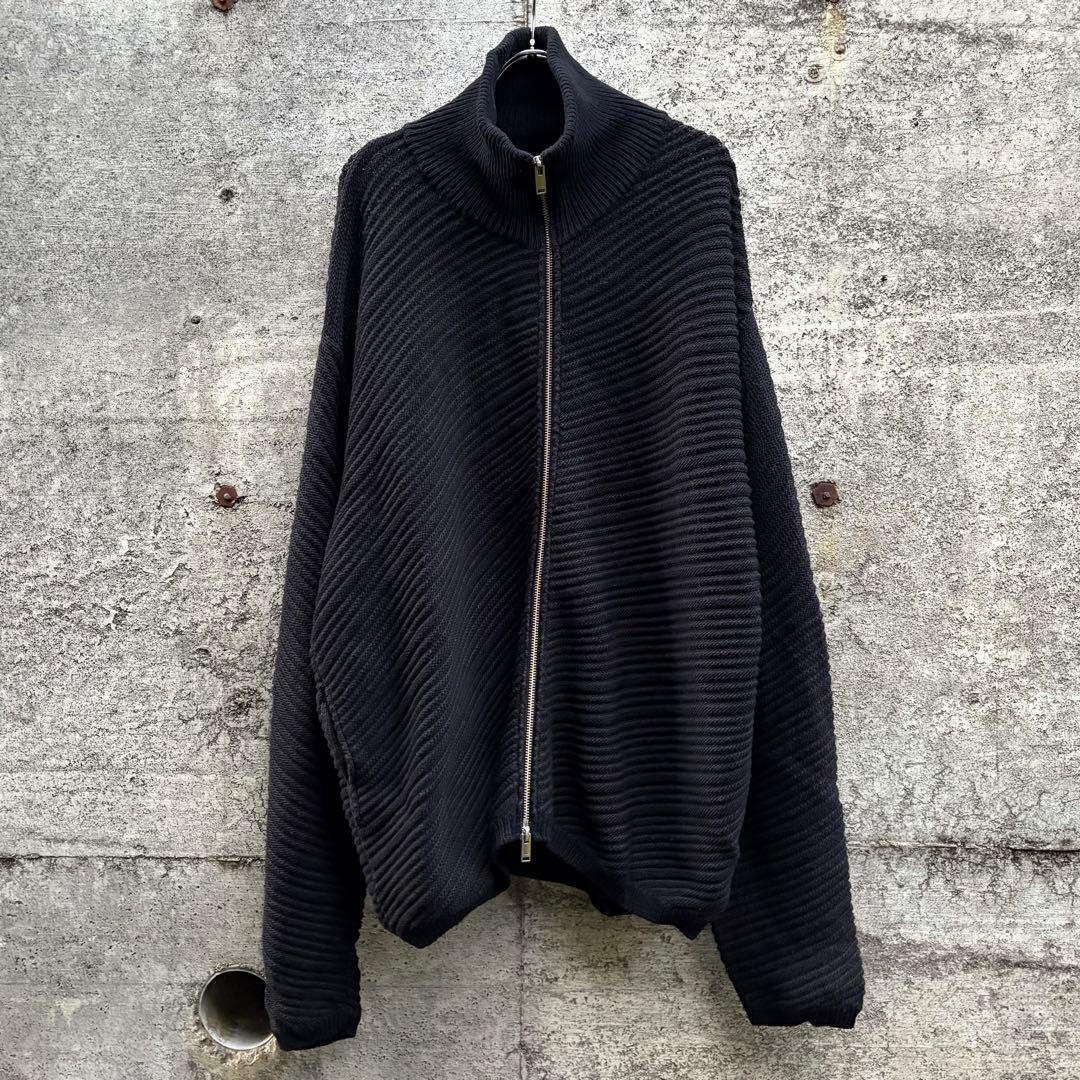 YOKE ヨークbias border ドライバーズ ニット カーディガン 黒