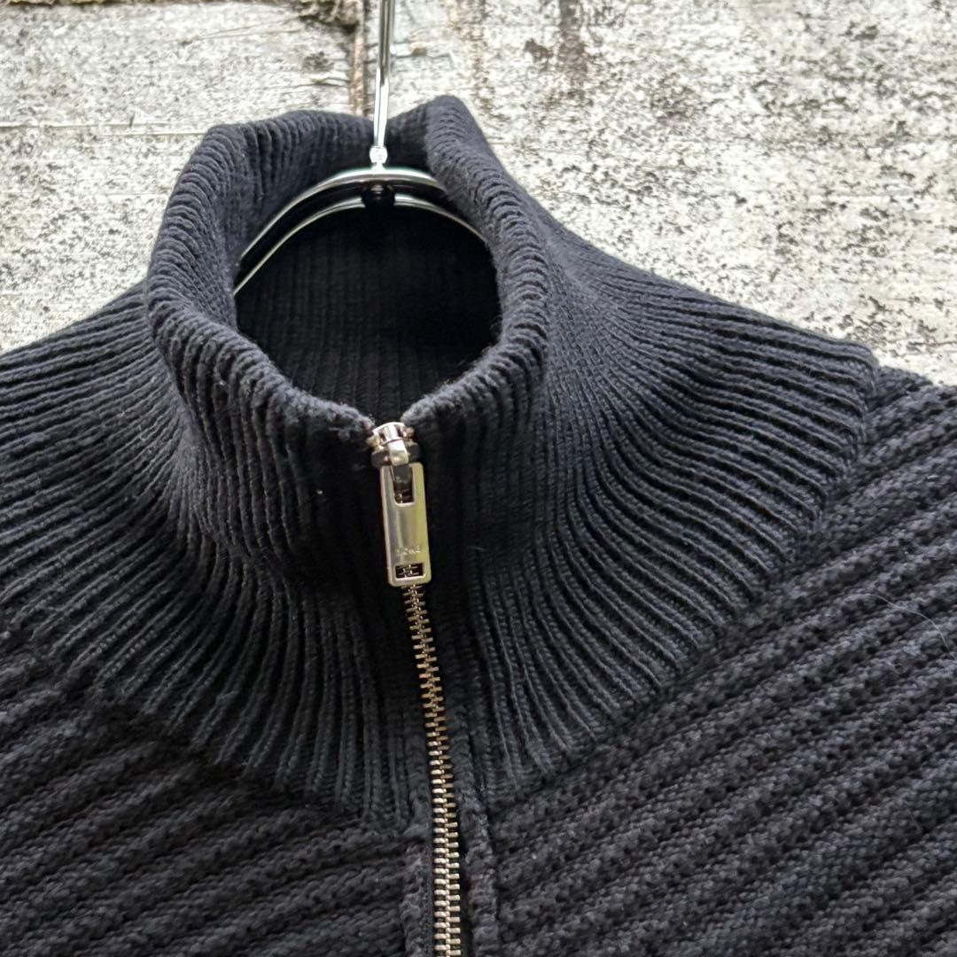 YOKE ヨークbias border ドライバーズ ニット カーディガン 黒