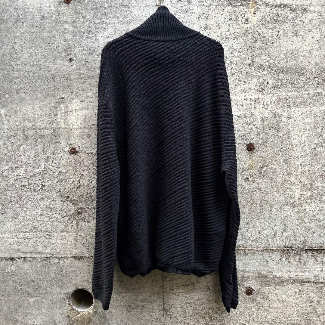 YOKE ヨークbias border ドライバーズ ニット カーディガン 黒