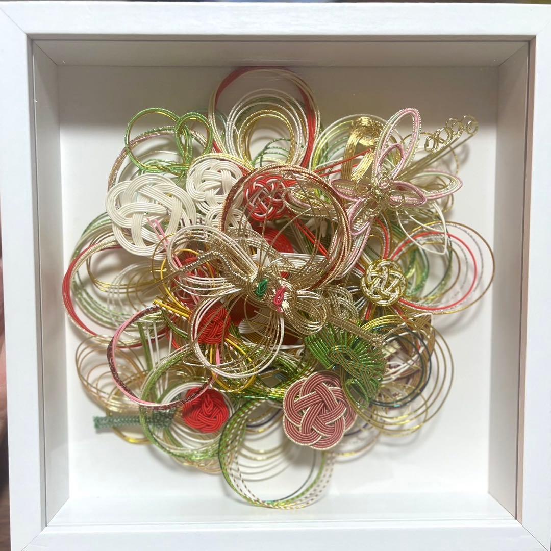 水引アート　水引アレンジ　ご祝儀袋　結婚証明書　オーダーメイド　卒花　ブライダル