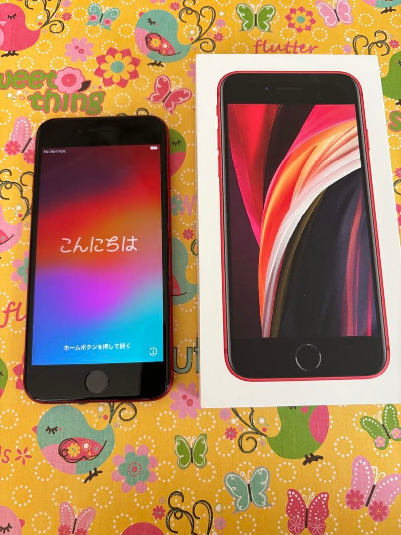 iPhone SE第2世代 64GB SIMフリー 残量82% 赤　SE2
