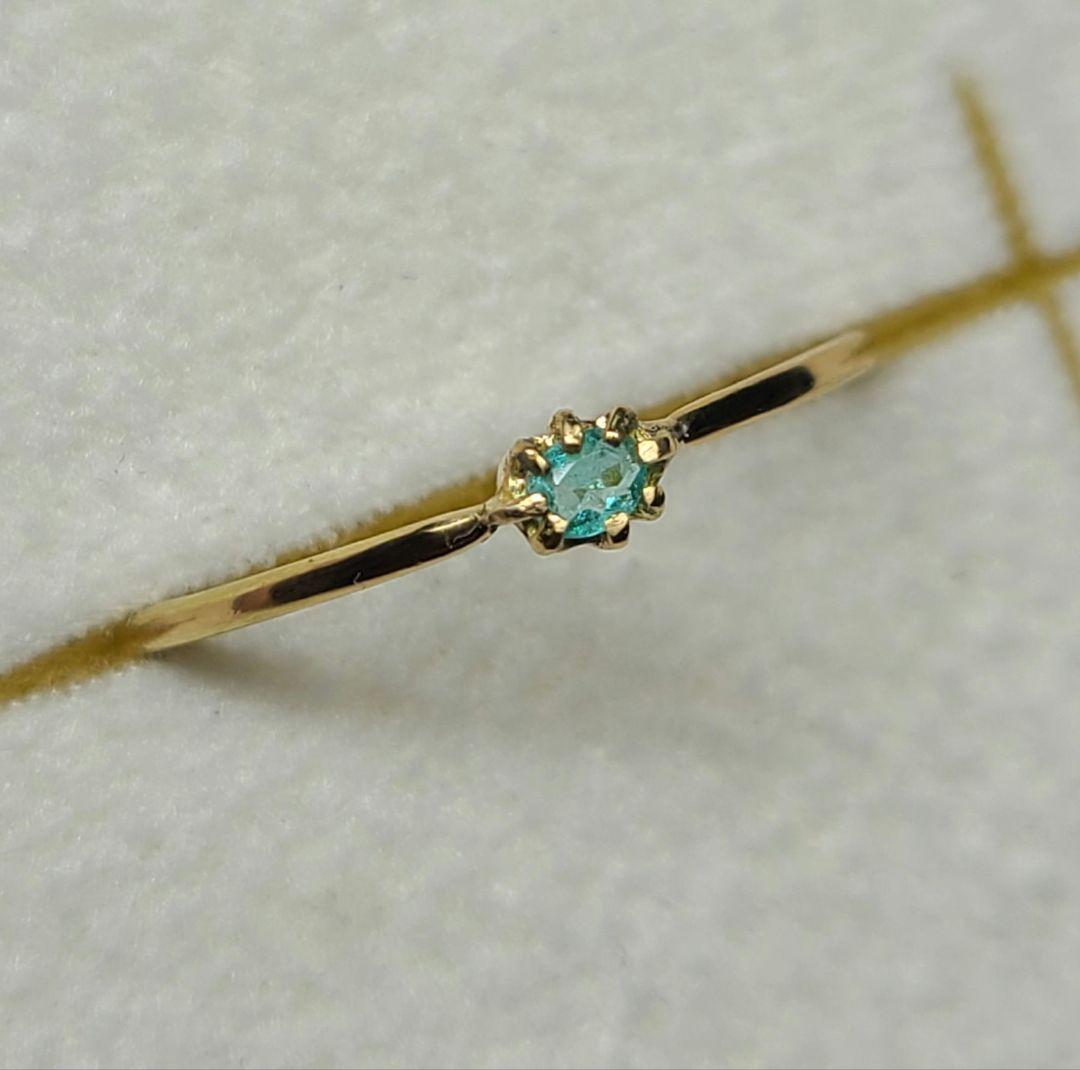 まゆどん素晴らしい透明感!!★ブラジルバターリャパライバトルマリン18金★