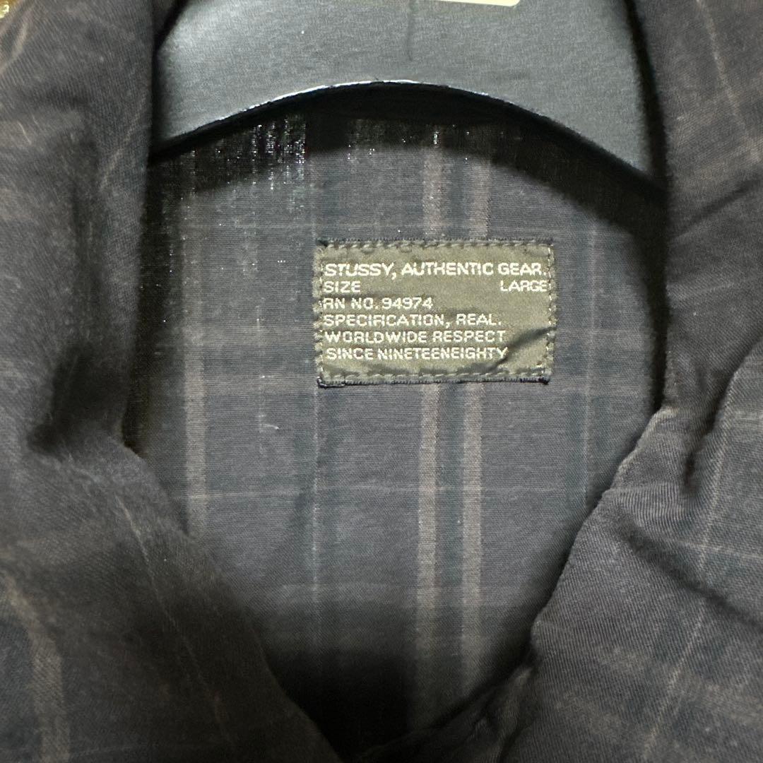 STUSSY グレー・チェック柄 つなぎ L
