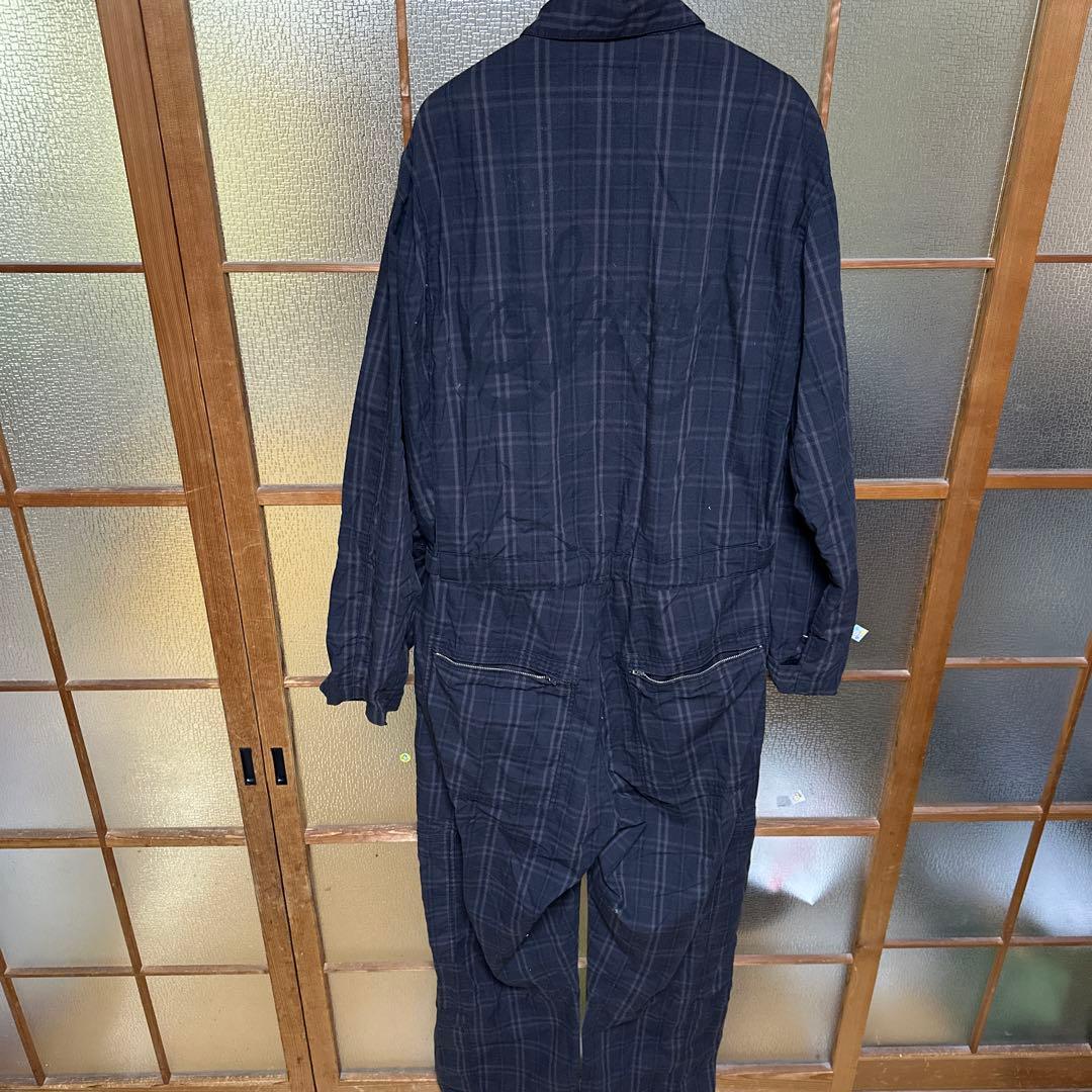 STUSSY グレー・チェック柄 つなぎ L