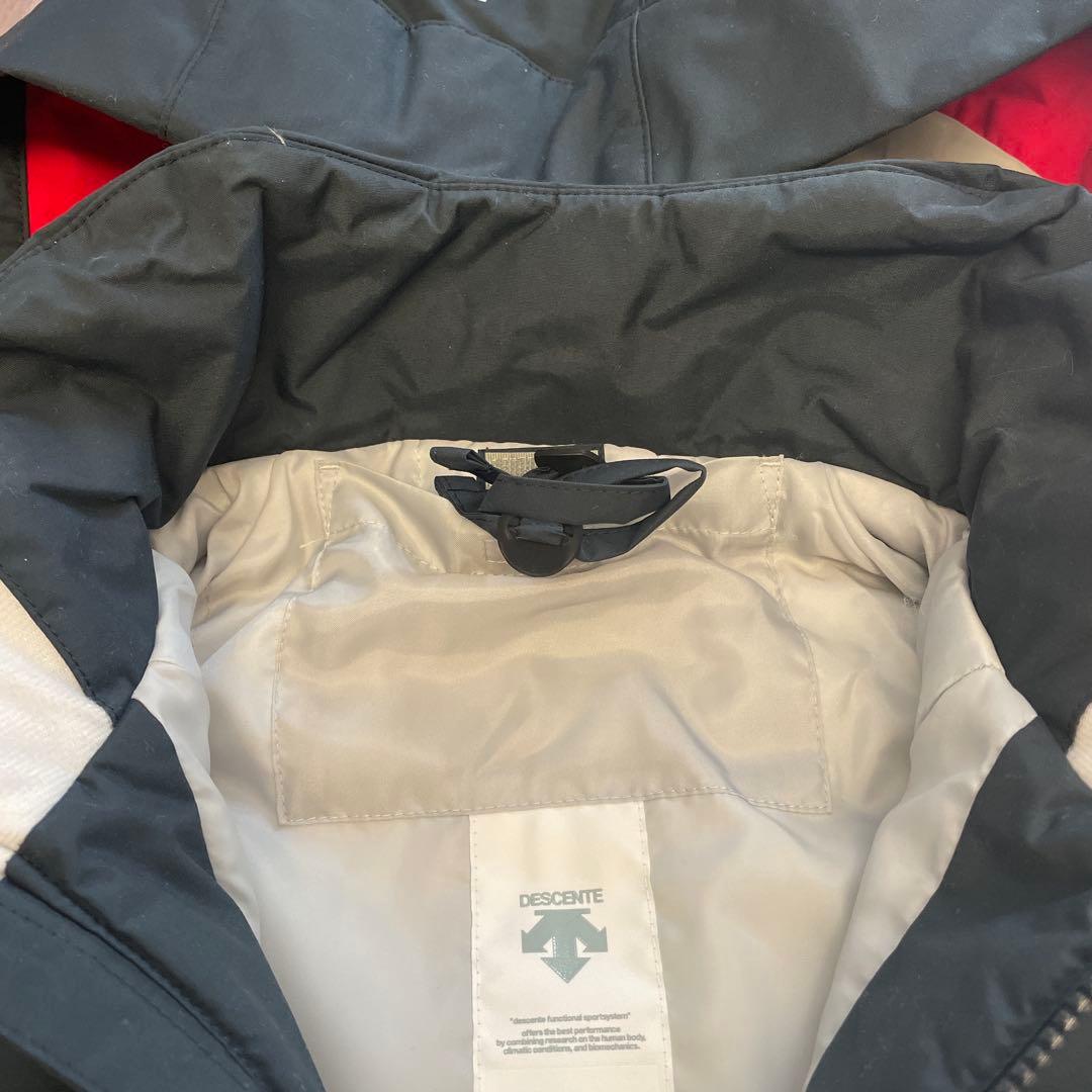 スキーウェア キッズ 115→135 デサント 赤 紺　手袋付き