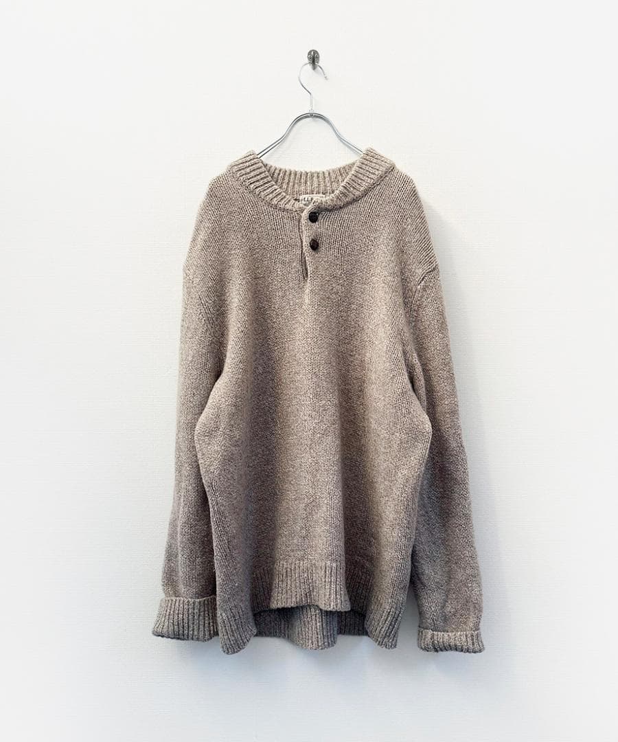 ［00s］L.L.Bean ヘンリーネック ニットセーター ラムウール100%