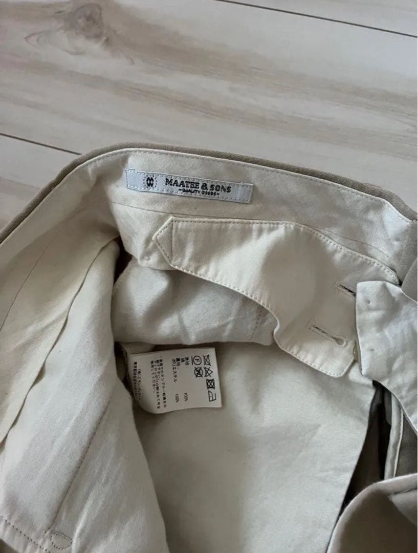MAATEE&SONS/俺のチノパン/薄ベージュ サイズ3