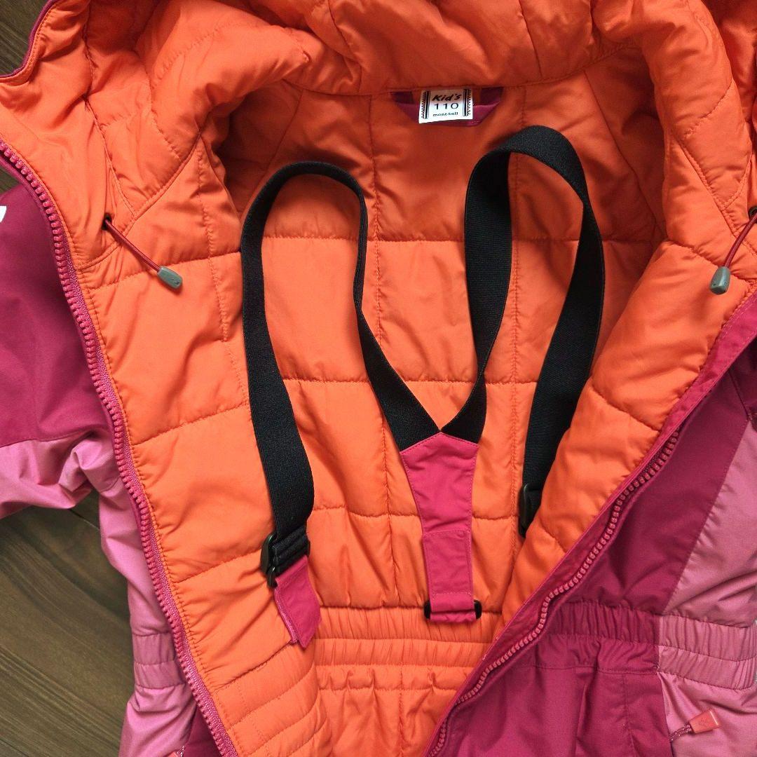 mont-bellモンベル　スキーウェア　ジャンプスーツ　つなぎ　ピンク　110