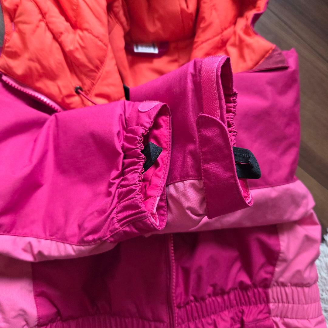 mont-bellモンベル　スキーウェア　ジャンプスーツ　つなぎ　ピンク　110