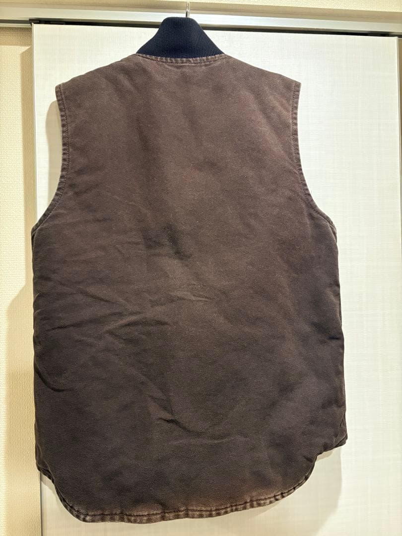Carhartt 　ダックベスト　ダークブラウン　メキシコ製　Sサイズ