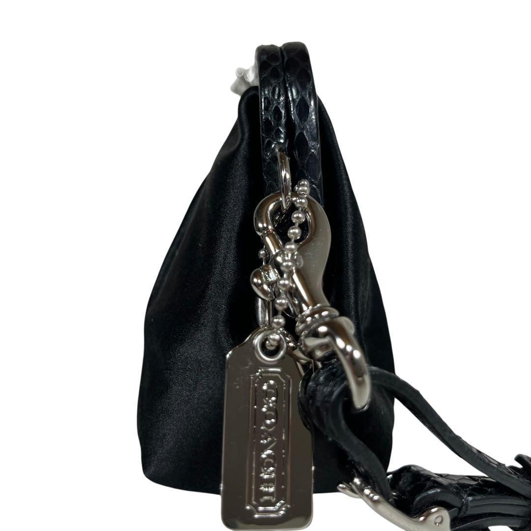 【美品】コーチ クラッチバッグ パーティーバッグ がま口 ブラック 黒