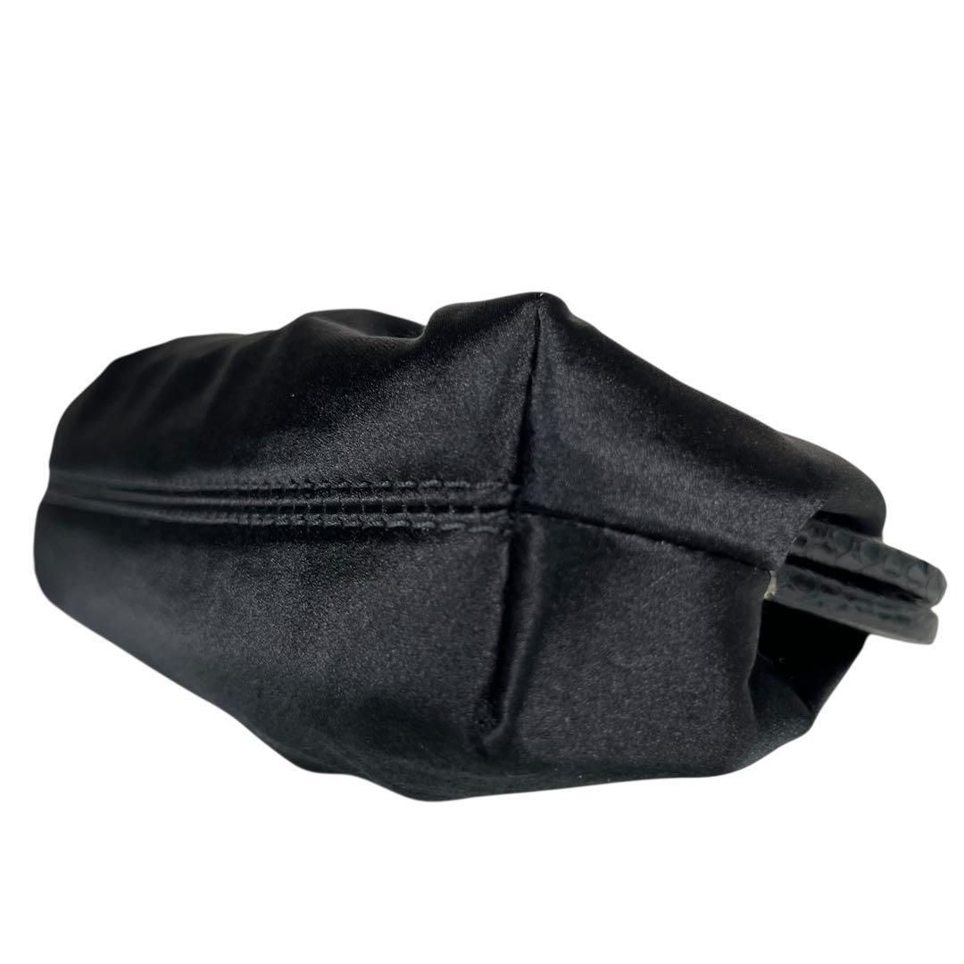 【美品】コーチ クラッチバッグ パーティーバッグ がま口 ブラック 黒