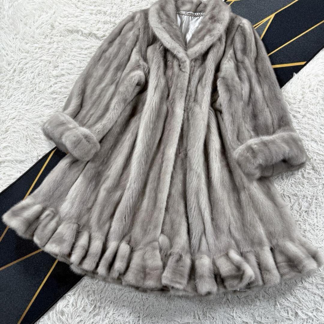 裾周り222㎝ サガロイヤル サファイアミンク フリル XL相当 AA032