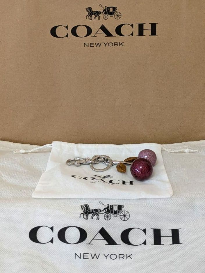 ✨美品✨COACH ♥コーチ♥チェリー♦バッグチャーム♦さくらんぼ♦キーホルダー