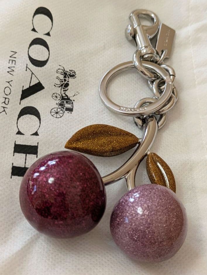 ✨美品✨COACH ♥コーチ♥チェリー♦バッグチャーム♦さくらんぼ♦キーホルダー