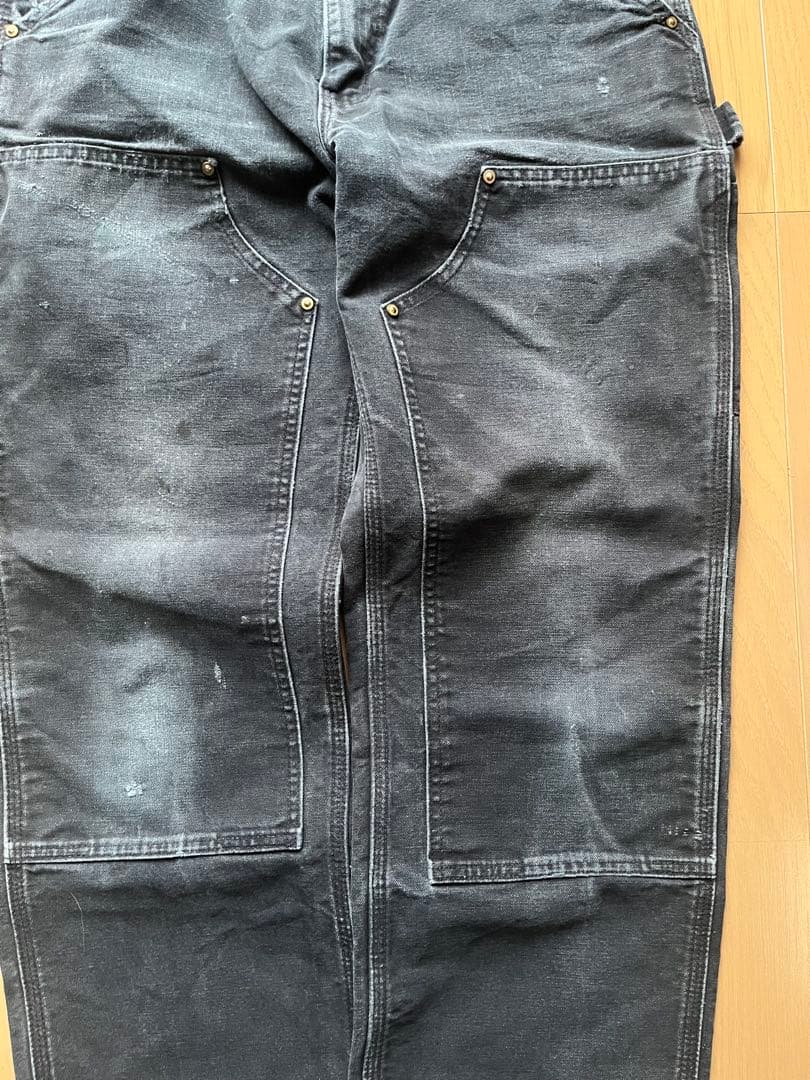 カーハート ダブルニー old Carhartt ブラック パンツ フェード